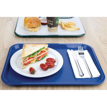 Fixtures Blue Plastic Fast Food Serving Tray {34cm x 26cm}