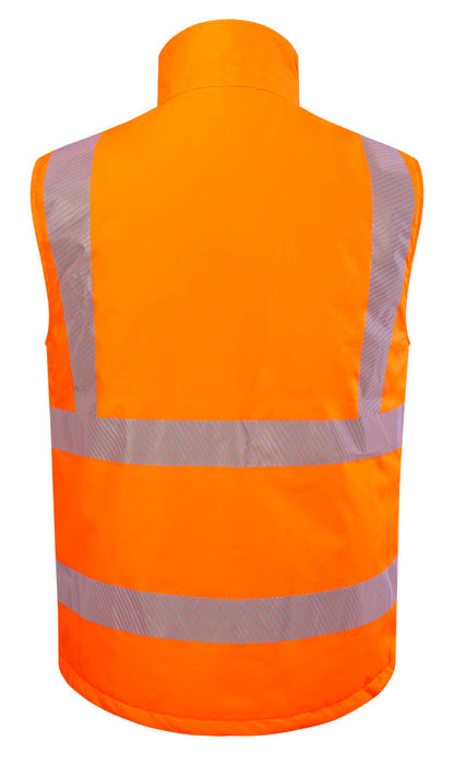Mens Bodywarmer Fluorescent Orange ALL SIZES