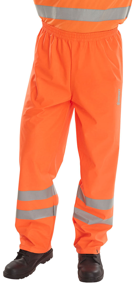 Beeswift Hi-Vis PU Overtrousers - {ALL COLOURS / SIZES}