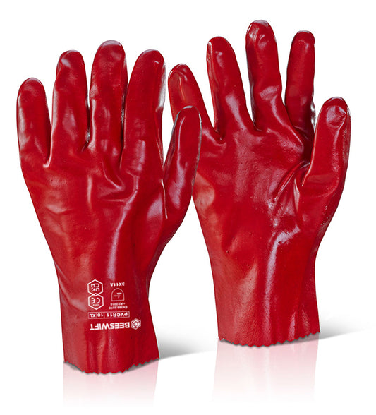 Pvc Gauntlet Red ALL SIZES
