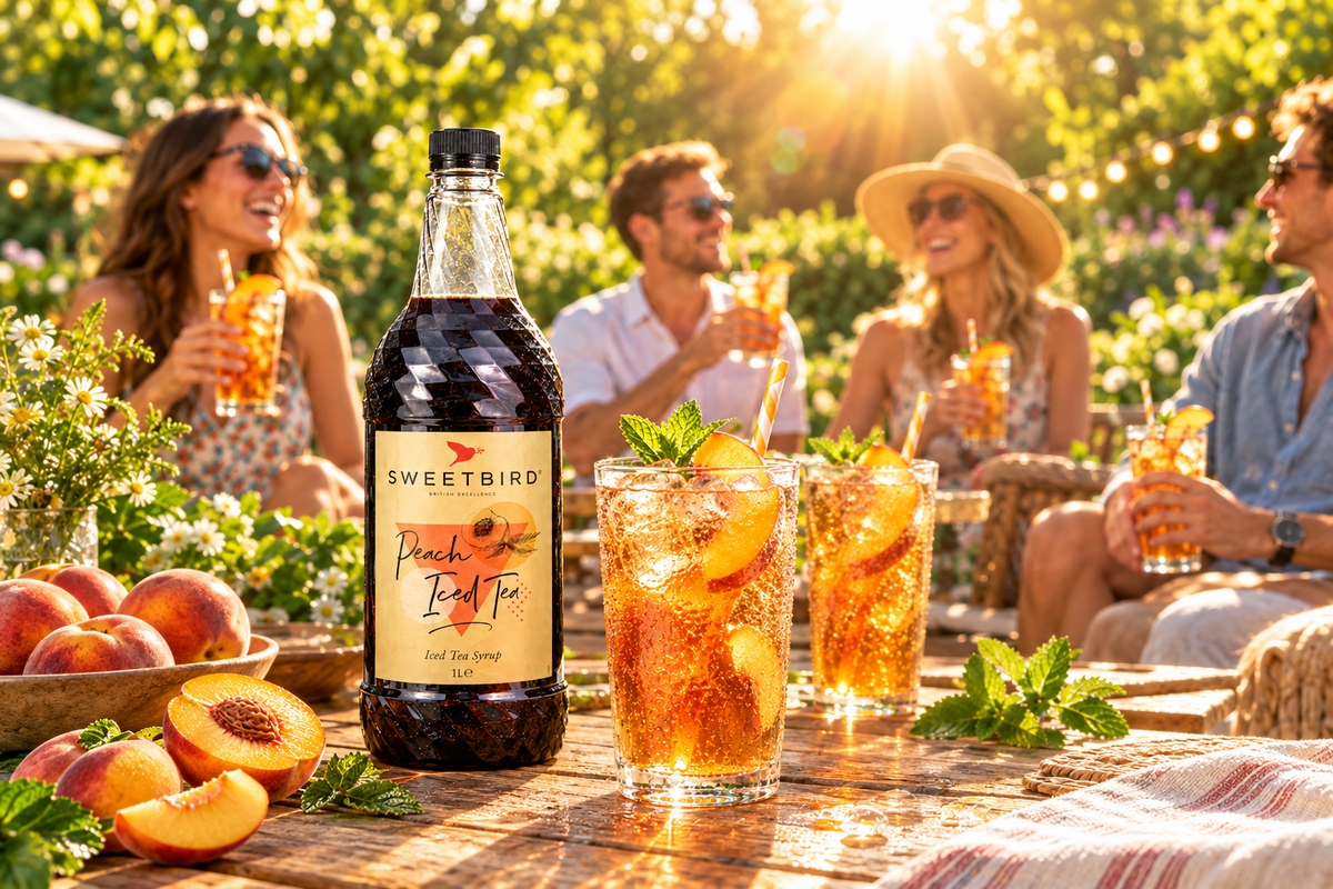 Sweetbird Peach Iced Tea Syrup 1litre (Plastic)