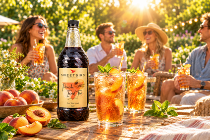 Sweetbird Peach Iced Tea Syrup 1litre (Plastic)