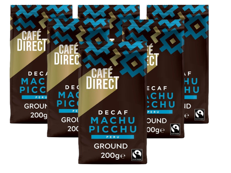 Cafe Direct Decaf Fairtrade Organic Machu Picchu Peru Ground Coffee 200g