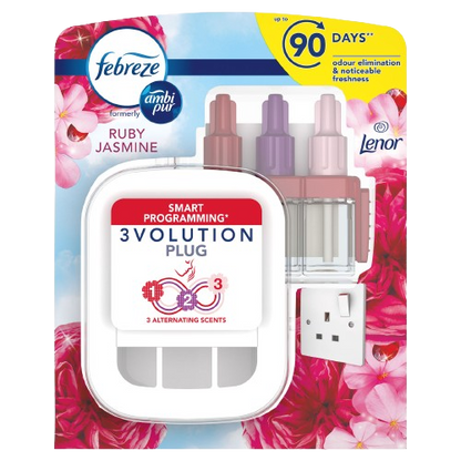 Febreze Ambi Pur 3Volution Plug in &  Air Freshener 20ml, Ruby Jasmine