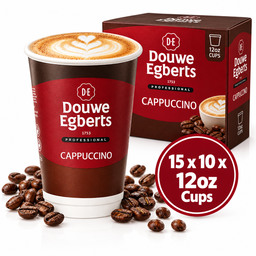 Douwe Egbert Cappuccino 12oz On The Go (10 Cups)