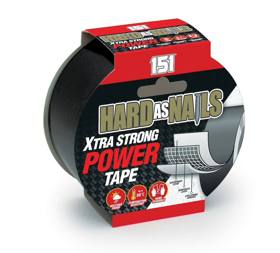 Hard as Nails Extra Strong Power Tape | 10m x 48mm | 1 Roll