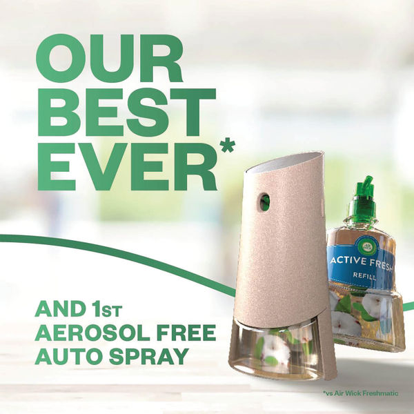 Air Wick Active Fresh Air Freshener Aerosol-Free Automatic Spray Set & Eucalyptus & Freesia 228ml