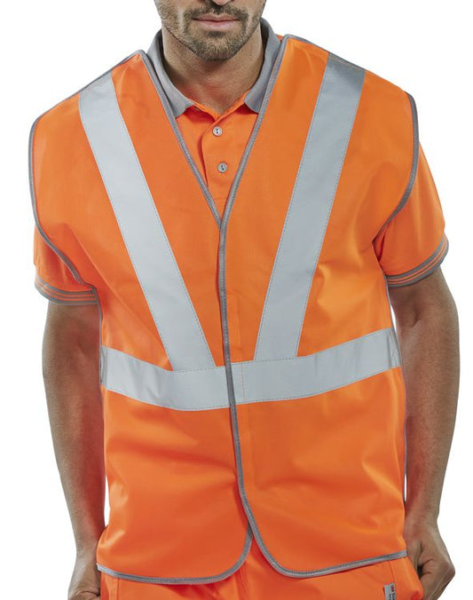 Beeswift Hi-Vis Rail Spec Vest (Polyester) - {ALL COLOURS / SIZES}