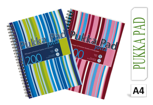 Pukka Pads Pink/Blue Stripes Jotta A4 Notebook {3 Pack} - NWT FM SOLUTIONS