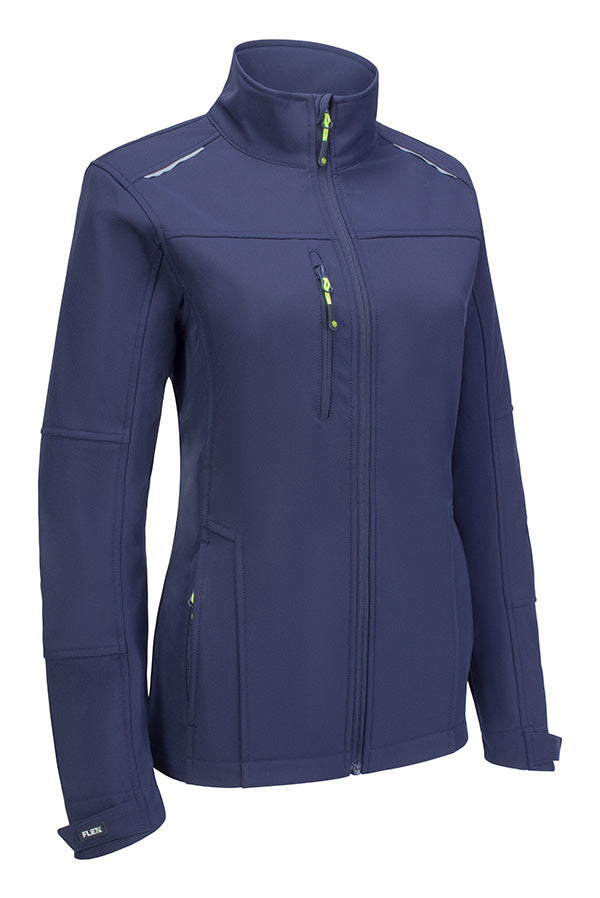 Flex Womens Softshell Jacket Navy ALL SIZES