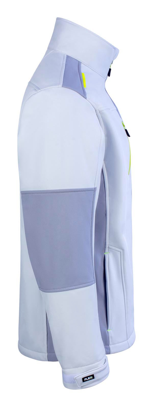 Flex Softshell Jacket Two-Tone White Grey ALL SIZES