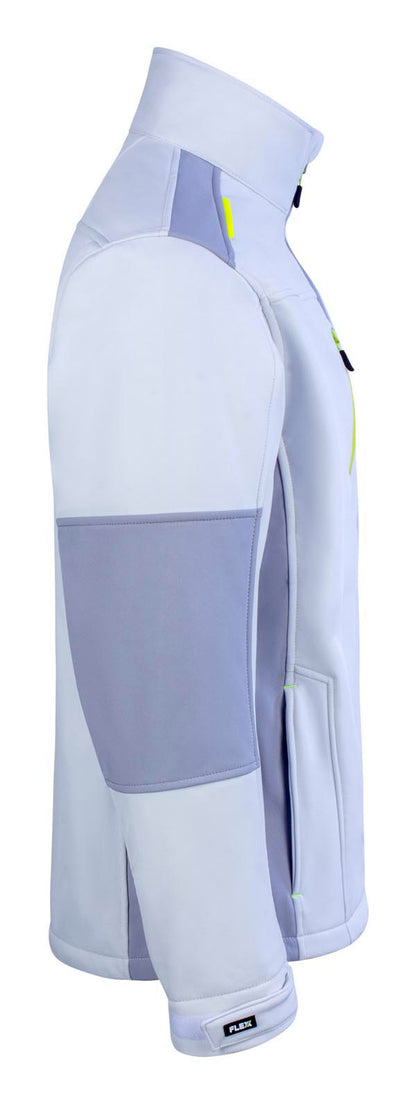 Flex Softshell Jacket Two-Tone White Grey ALL SIZES