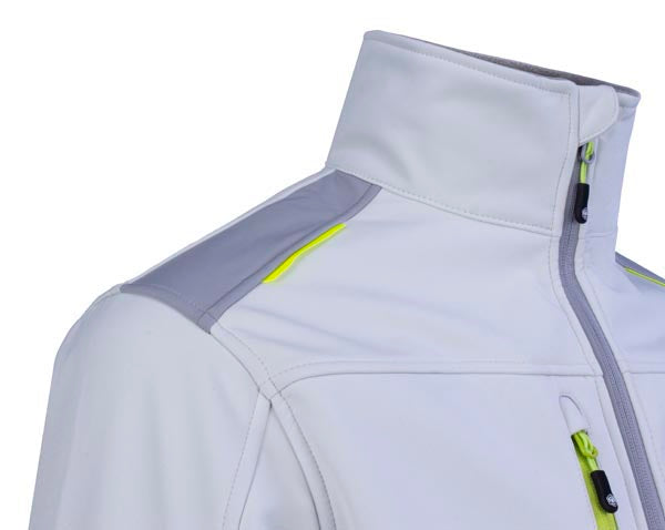 Flex Softshell Jacket Two-Tone White Grey ALL SIZES