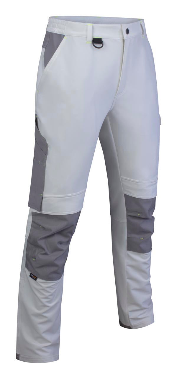 Flex Workwear Trouser  Two-Tone Wh Gy ALL SIZES