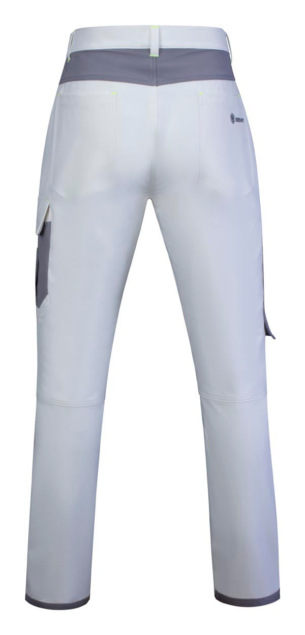 Flex Workwear Trouser  Two-Tone Wh Gy ALL SIZES