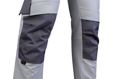 Flex Workwear Trouser  Two-Tone Wh Gy ALL SIZES