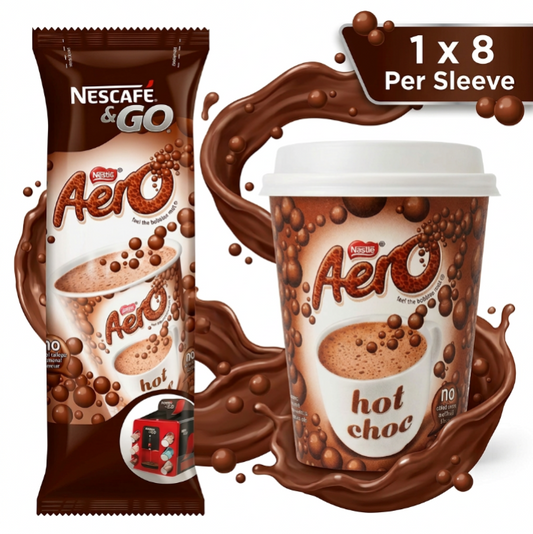 Nescafe &Go Aero Hot Chocolate 8  x 12oz Cups