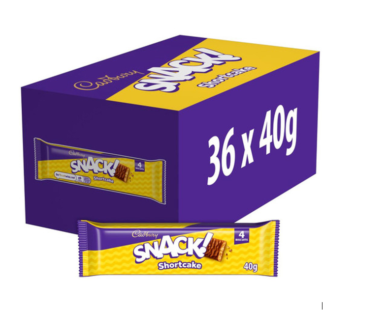 Cadbury Snack Shortcake 40g (Pack of 36) 4249109