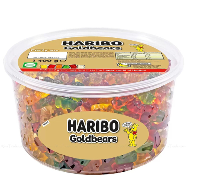 HARIBO Gold Bears Giant Party Size Tub 1.4kg