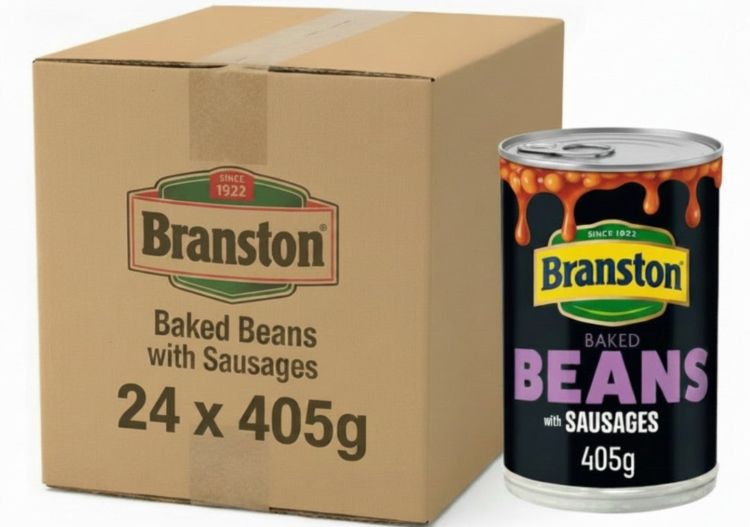 Branston Baked Beans with Sausages | 6 x 405g Tins