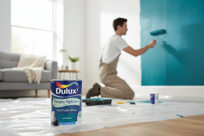 Dulux Simply Refresh Feature Wall Matt Emulsion Paint - Teal Tension - 1.25L, 5569246