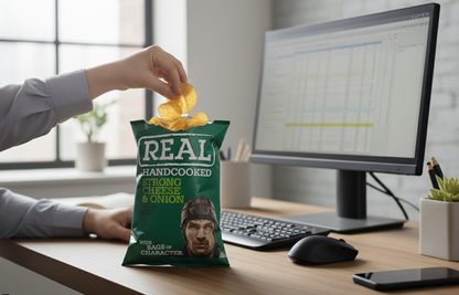 Real Crisps Strong Cheese & Onion 24 x 35g
