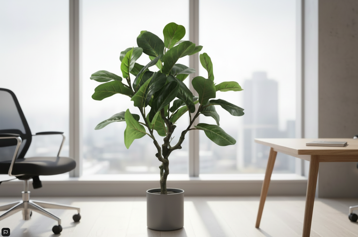 Fixtures Artificial Green Ficus Iyrata Tree 80cm