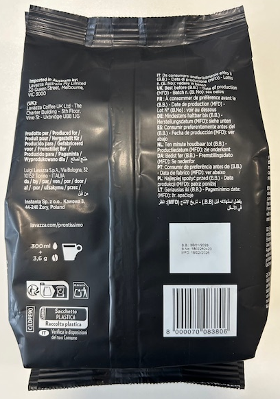 Lavazza Prontissimo Micro-Ground Instant Vending Coffee 300g