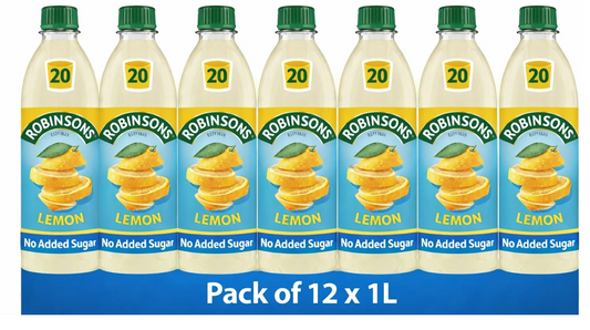 Robinsons Lemon Squash No Added Sugar 12 x 1 Litre A02103 {Clearance Line DATED END JULY }