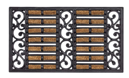 Fixtures Large Door Mat Heavy Duty Coco Scuff 100% Natural Coir Bristle {45 x 75cm}