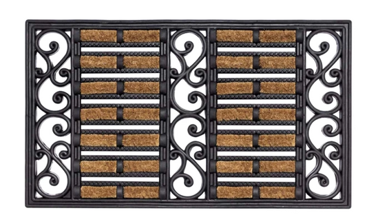Fixtures Large Door Mat Heavy Duty Coco Scuff 100% Natural Coir Bristle {45 x 75cm}