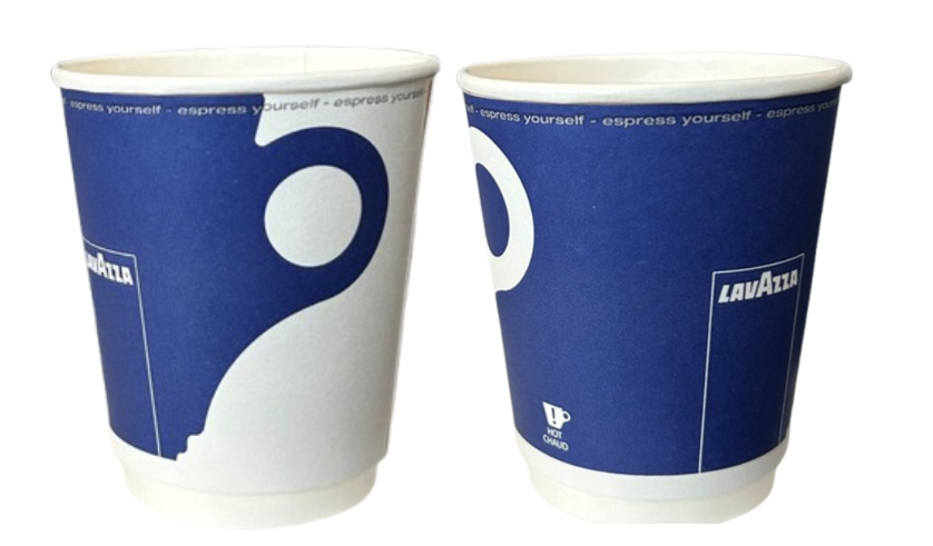 8oz Blue & White Double Walled Lavazza Cup - Single Unit (25's)