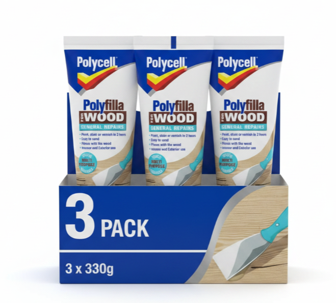 Polycell General Repair Wood Filler | Light | 1 x 330ml