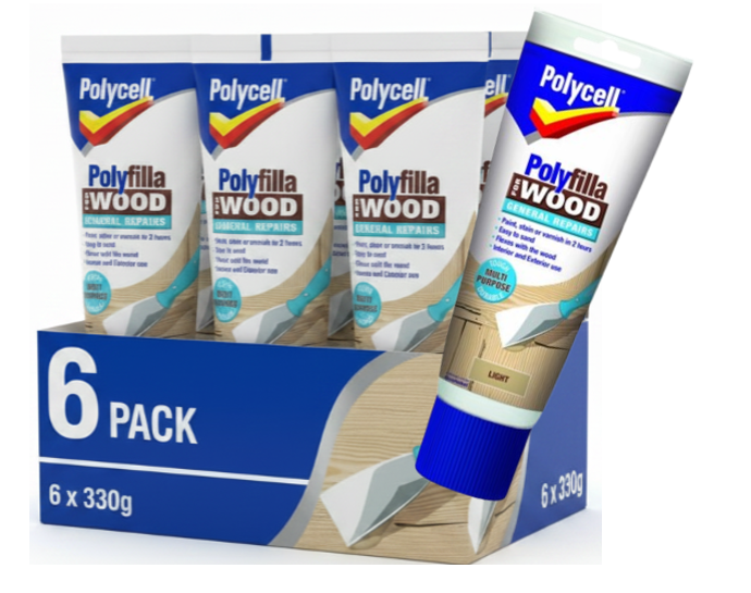 Polycell General Repair Wood Filler | Light | 1 x 330ml