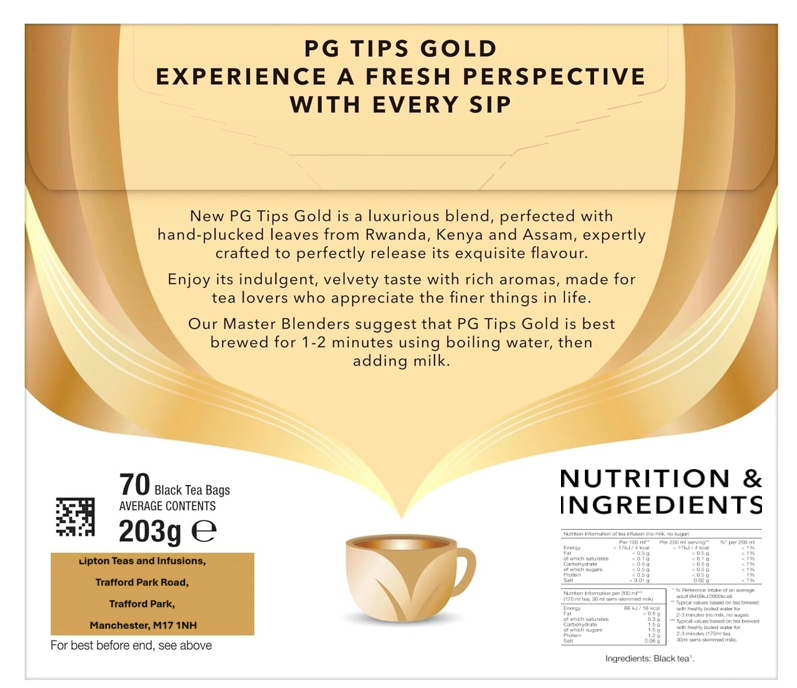 PG Tips Special Blend Gold 70s Box 203g