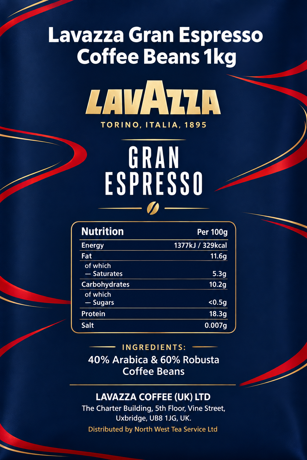 Lavazza Gran Espresso Coffee Beans 1kg