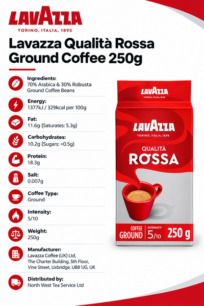 Lavazza Qualita Rossa Ground Coffee 250g