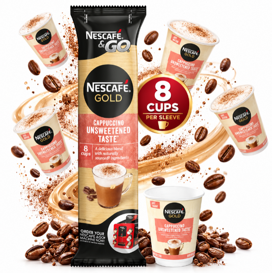Nescafe &Go! Gold Cappuccino 8 x 12oz Cups