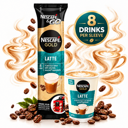 Nescafe & Go Coffee Cups for the & Go Machine Latte (Sleeve of 8)