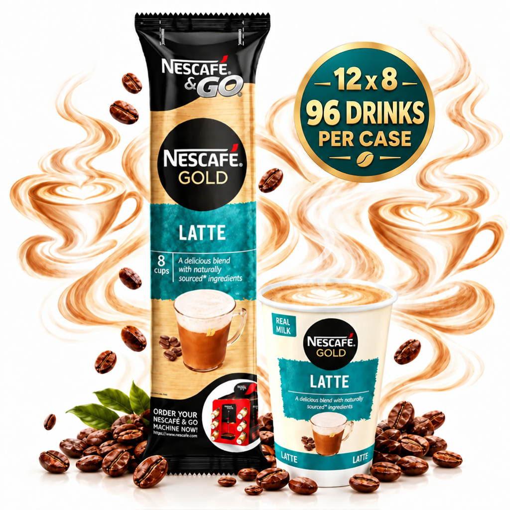 Nescafe & Go Coffee Cups for the & Go Machine Latte (Sleeve of 8)
