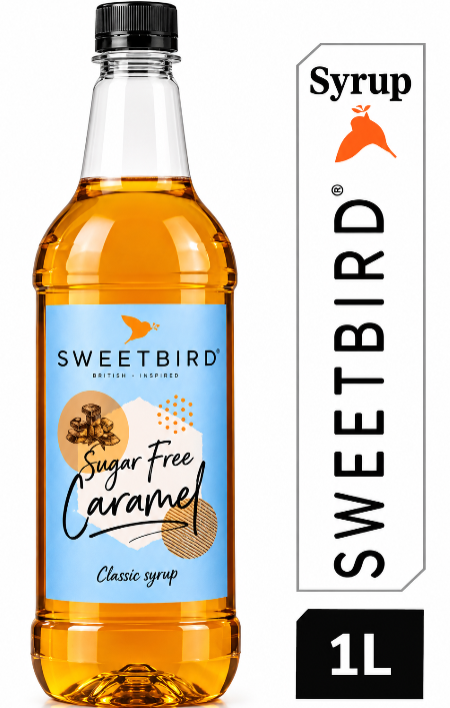 Sweetbird Sugar Free Caramel Coffee Syrup 1litre (Plastic)