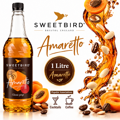 Sweetbird Amaretto Coffee Syrup 1 litre (Plastic)