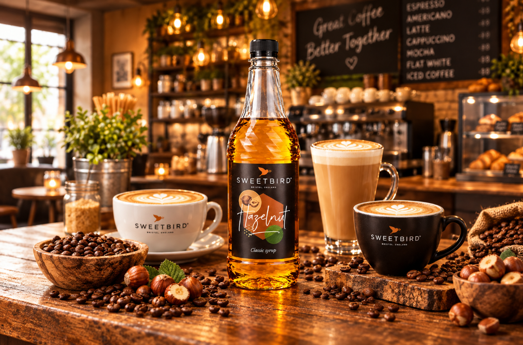 Sweetbird Hazelnut Coffee Syrup 1litre (Plastic)