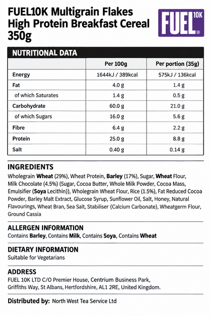 Fuel 10K Multigrain Chocolate Hoop Cereal 350g Box