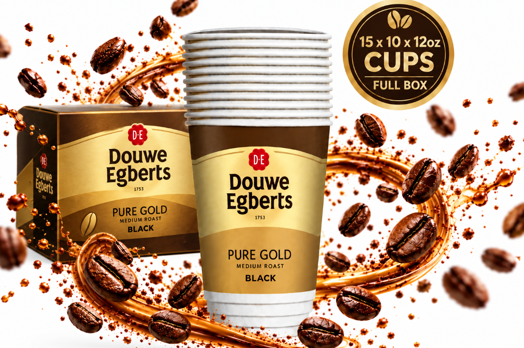 Douwe Egbert Pure Gold Black 12oz On The Go (10 Cups)