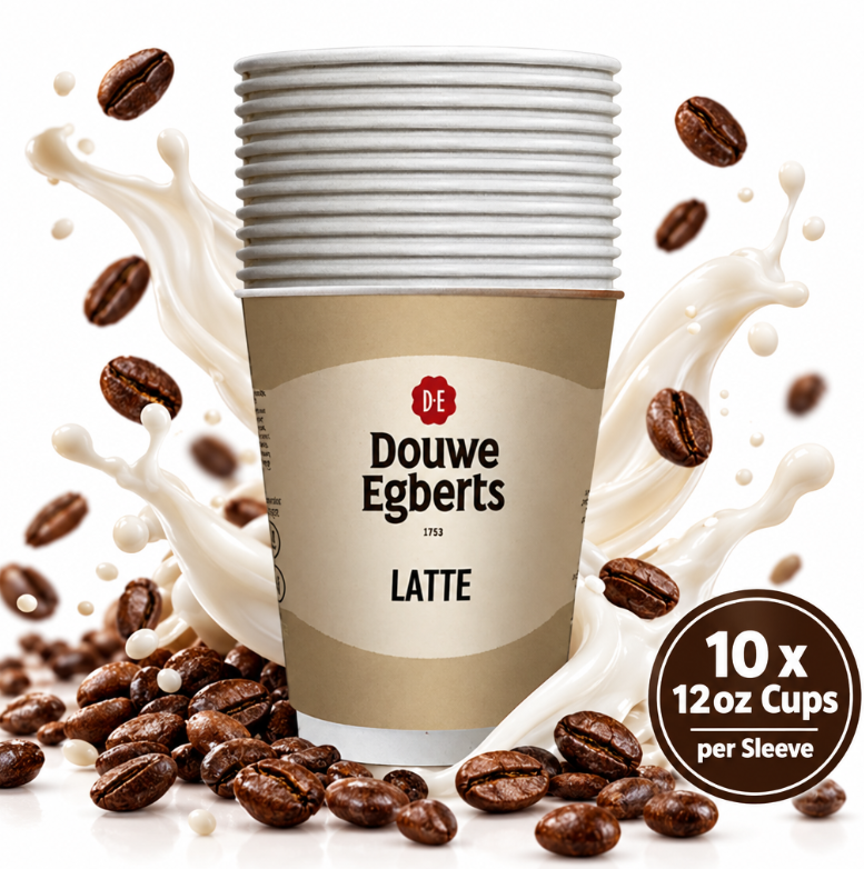 Douwe Egbert Pure Latte 12oz On The Go (10 Cups)