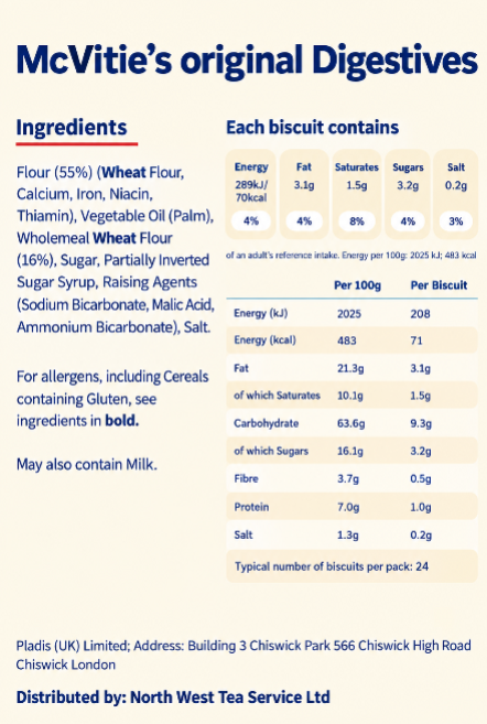 McVitie's Original Digestive Biscuits 315g