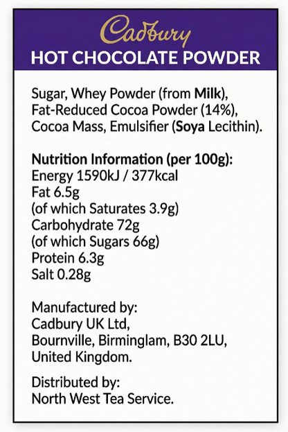 Cadbury Drinking Chocolate 2kg (Add Milk)
