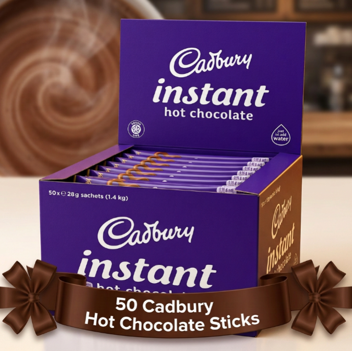 Cadbury Fairtrade Hot Chocolate Instant Sticks 28g (Pack of 50)