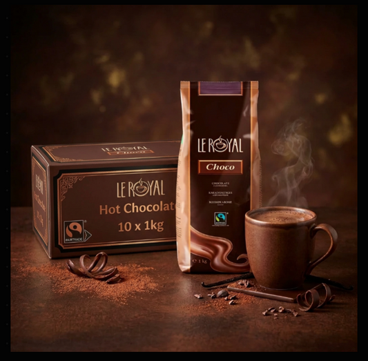 Le Royal Fairtrade Chocolate Powder for Vending 1kg (Brown bag)